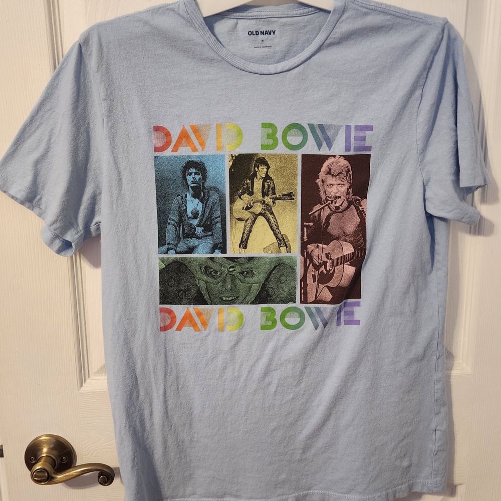 Old Navy Men's Multicolor David Bowie Graphic Tee